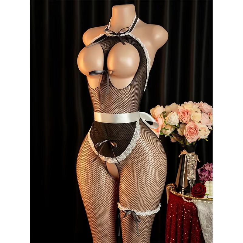 欲望セックスプレイ クロッチレスコスチューム 大人用コスプレ - Bodystocking Fishnet のレビューと価格
