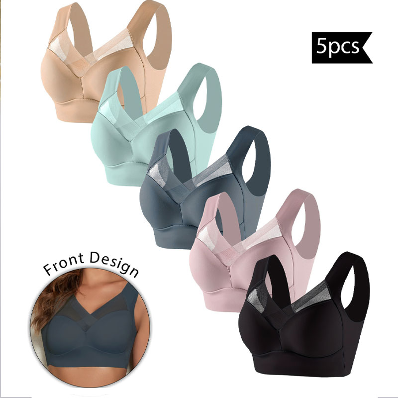 5 個の女性スポーツブラジャーフルカップブラジャー女性のセク - Bralette Wireless Soft のレビューと価格